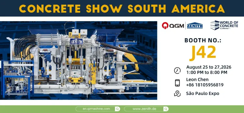 Quangong Makineria São Pauloko (Brasil) Concrete Show-en erakusteko dago; bat egin gurekin Hego Amerikako industriaren ekitaldi garrantzitsu honetara.
